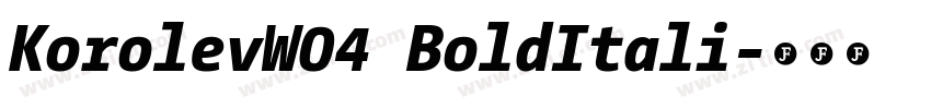 KorolevW04 BoldItali字体转换